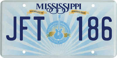 MS license plate JFT186