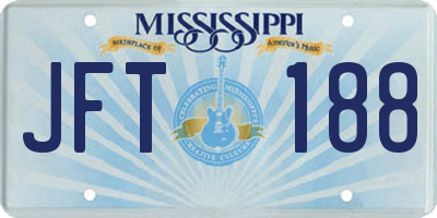 MS license plate JFT188