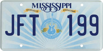 MS license plate JFT199