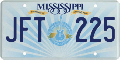 MS license plate JFT225