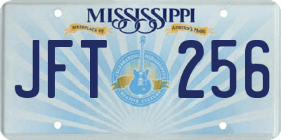 MS license plate JFT256