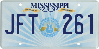 MS license plate JFT261