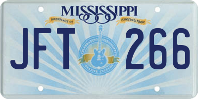 MS license plate JFT266