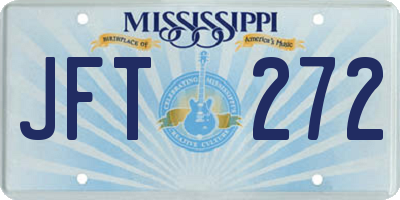 MS license plate JFT272