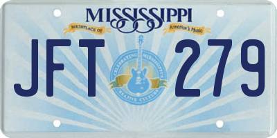 MS license plate JFT279