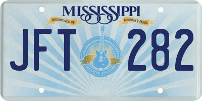 MS license plate JFT282