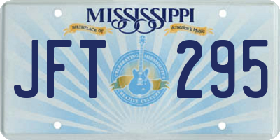 MS license plate JFT295