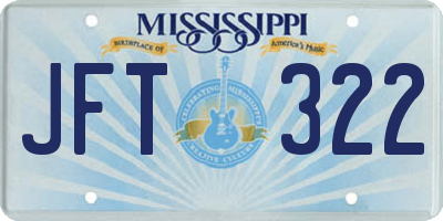 MS license plate JFT322