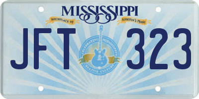 MS license plate JFT323