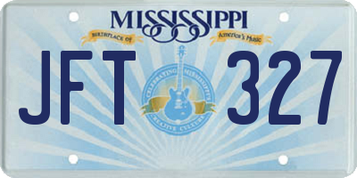 MS license plate JFT327