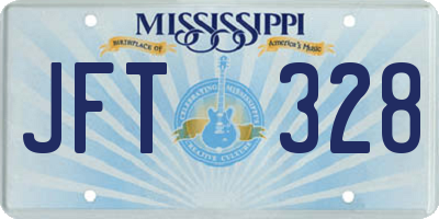 MS license plate JFT328