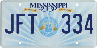MS license plate JFT334