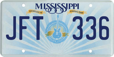 MS license plate JFT336