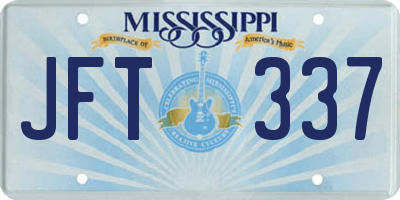 MS license plate JFT337