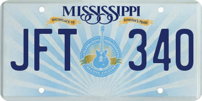 MS license plate JFT340