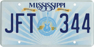 MS license plate JFT344