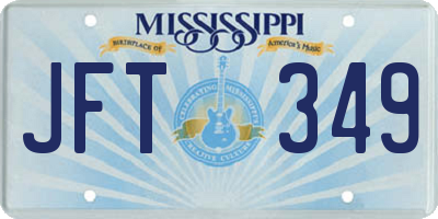 MS license plate JFT349