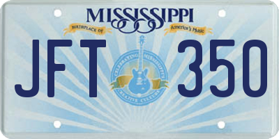 MS license plate JFT350