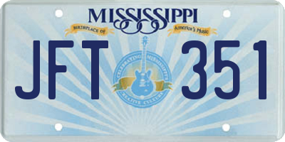 MS license plate JFT351