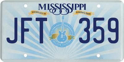 MS license plate JFT359