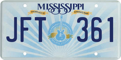 MS license plate JFT361