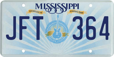 MS license plate JFT364