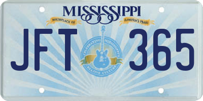 MS license plate JFT365