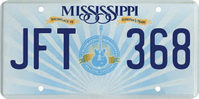 MS license plate JFT368