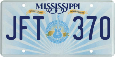 MS license plate JFT370