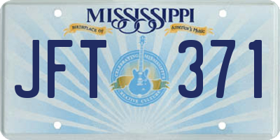 MS license plate JFT371