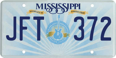 MS license plate JFT372