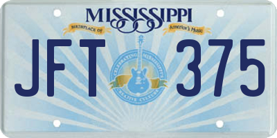 MS license plate JFT375