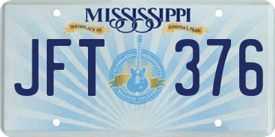 MS license plate JFT376