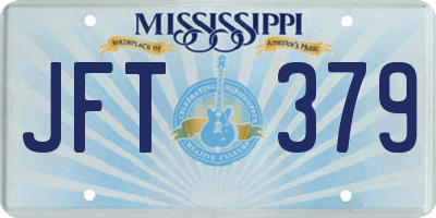 MS license plate JFT379