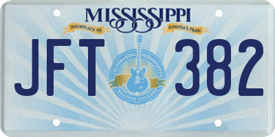 MS license plate JFT382