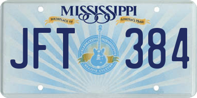 MS license plate JFT384