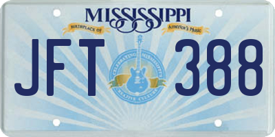 MS license plate JFT388