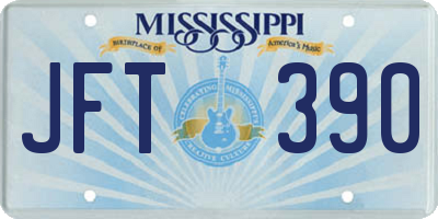 MS license plate JFT390
