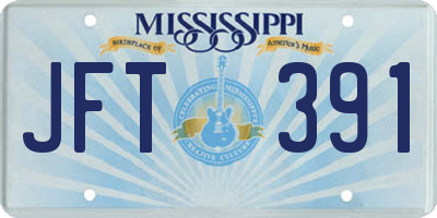 MS license plate JFT391
