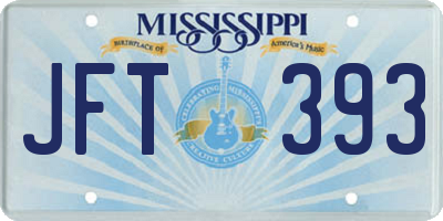 MS license plate JFT393