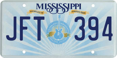 MS license plate JFT394