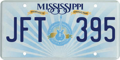 MS license plate JFT395