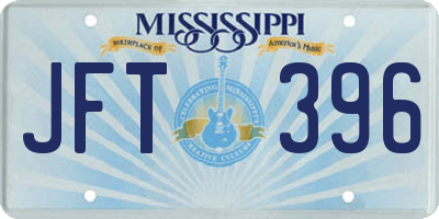 MS license plate JFT396