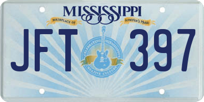 MS license plate JFT397