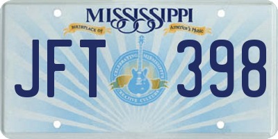 MS license plate JFT398