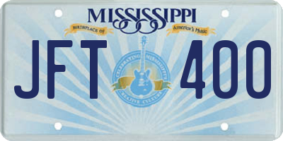 MS license plate JFT400