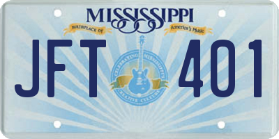 MS license plate JFT401