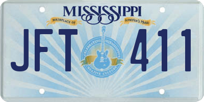 MS license plate JFT411