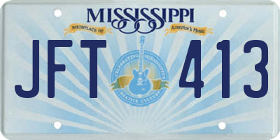 MS license plate JFT413