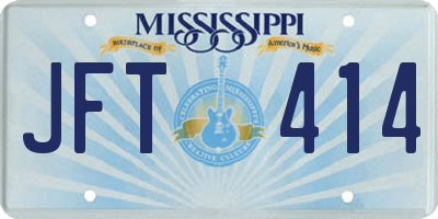 MS license plate JFT414